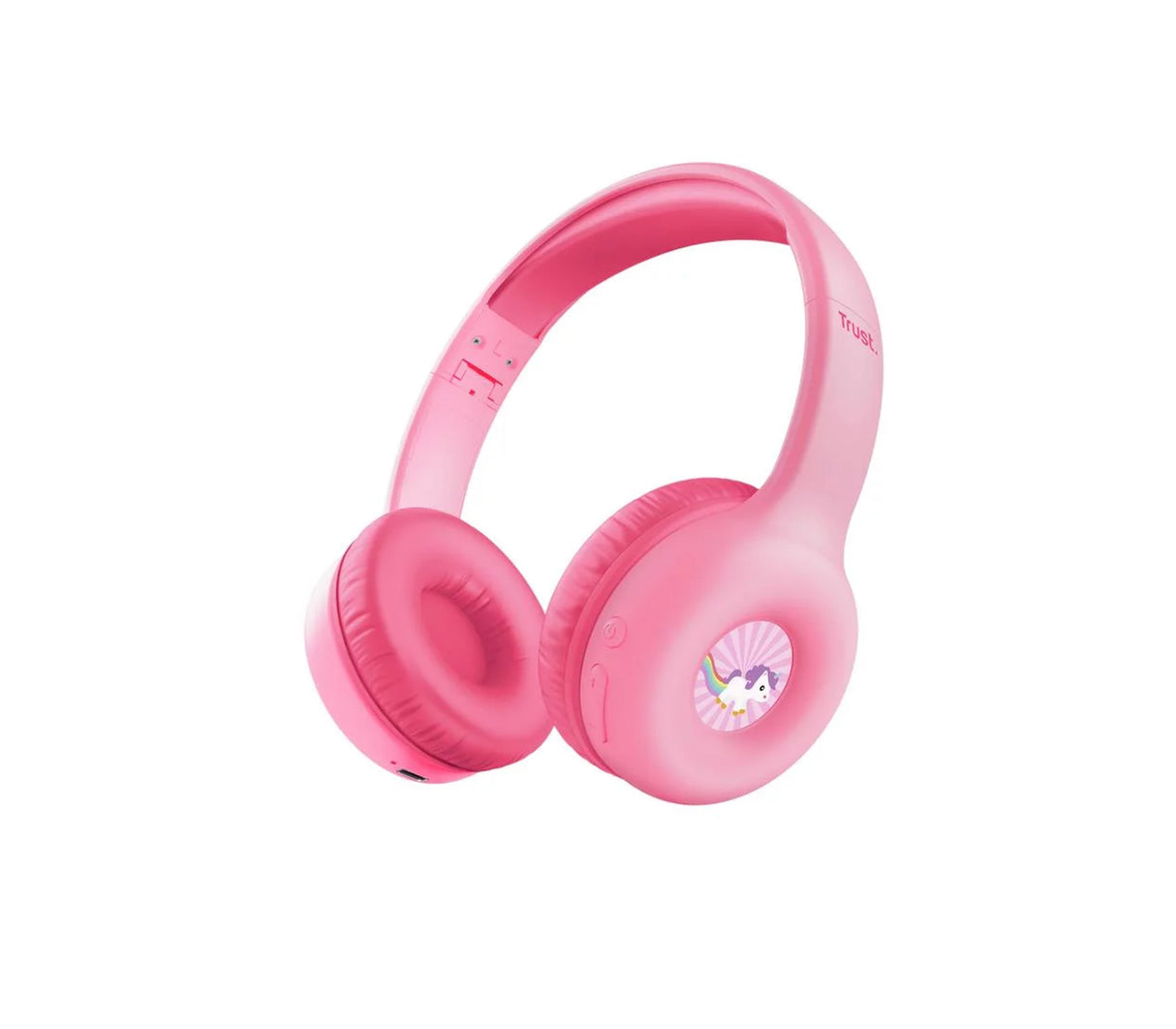 Audífonos recargables con Bluetooth Nouna Rosado Trust.