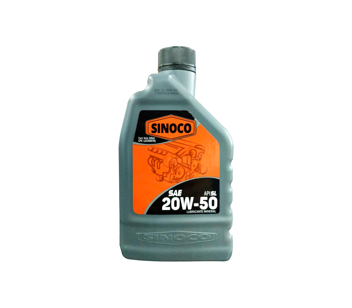Aceite SL SAE 20W-50 1 litro Sinoco