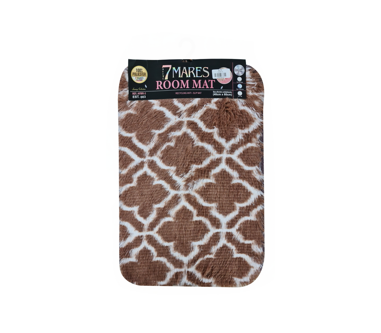 Alfombra peluda con estampado room mat 40x60cm 7 Mares