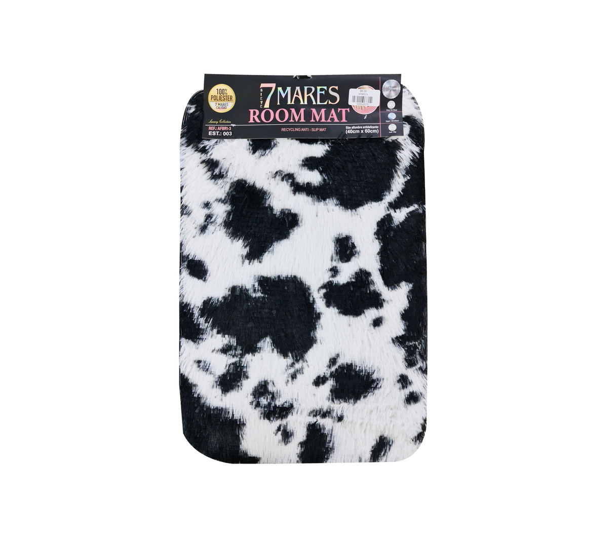 Alfombra peluda con estampado room mat 40x60cm 7 Mares