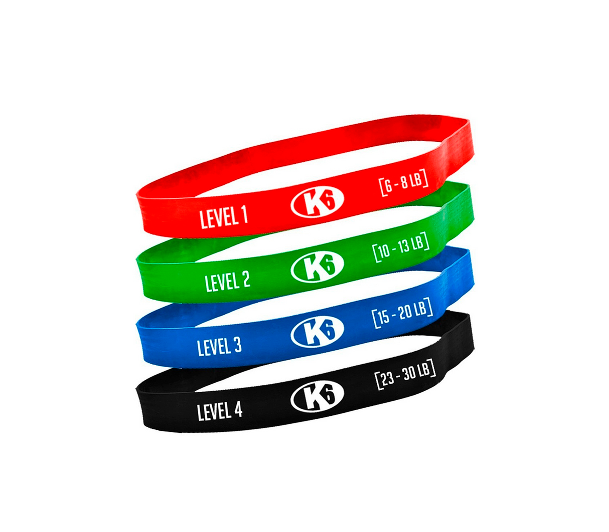 Bandas elásticas de resistencia 4 piezas K6