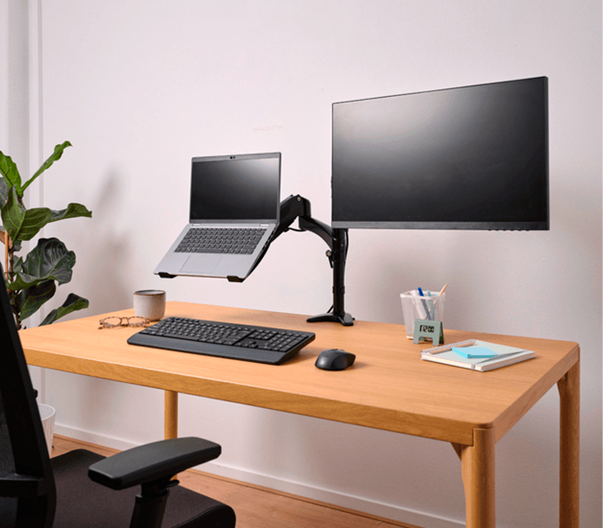 Base de brazo Mara para monitor y laptop ergonómica Trust