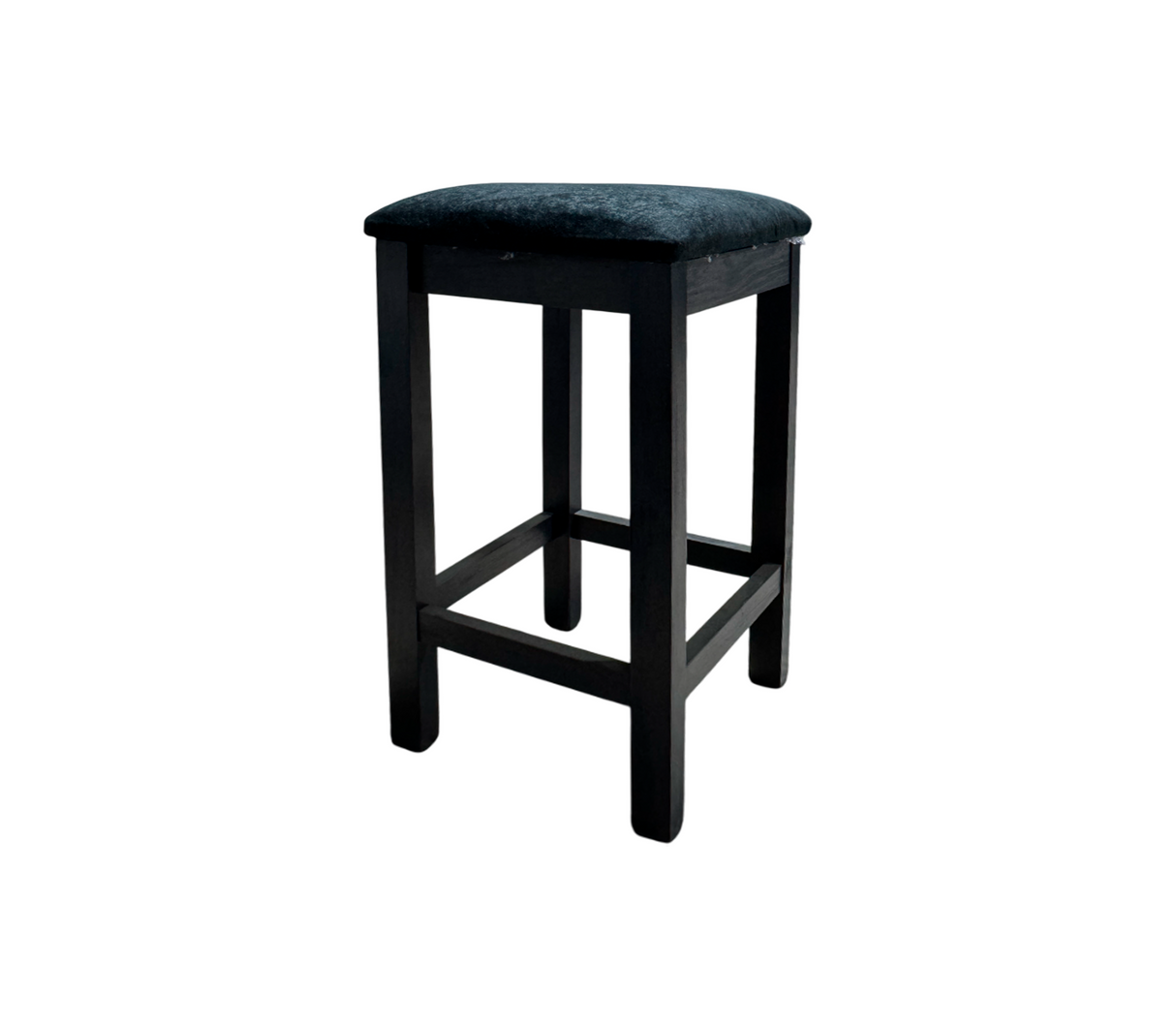 Banqueta cuadrada sin respaldo con 70 cm tapizado tela shenil gris Isabel