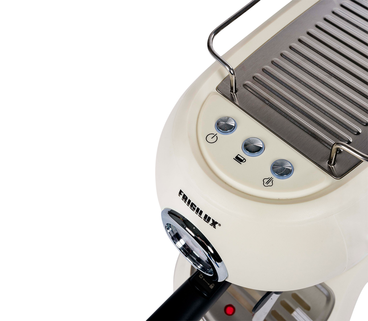 Cafetera de expreso/capuchino 2 tazas color crema Frigilux