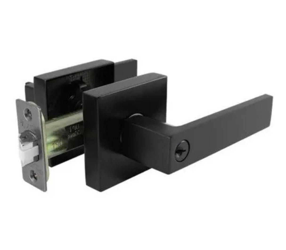 Cerradura manilla venecia dormitorio negro mate Visalock