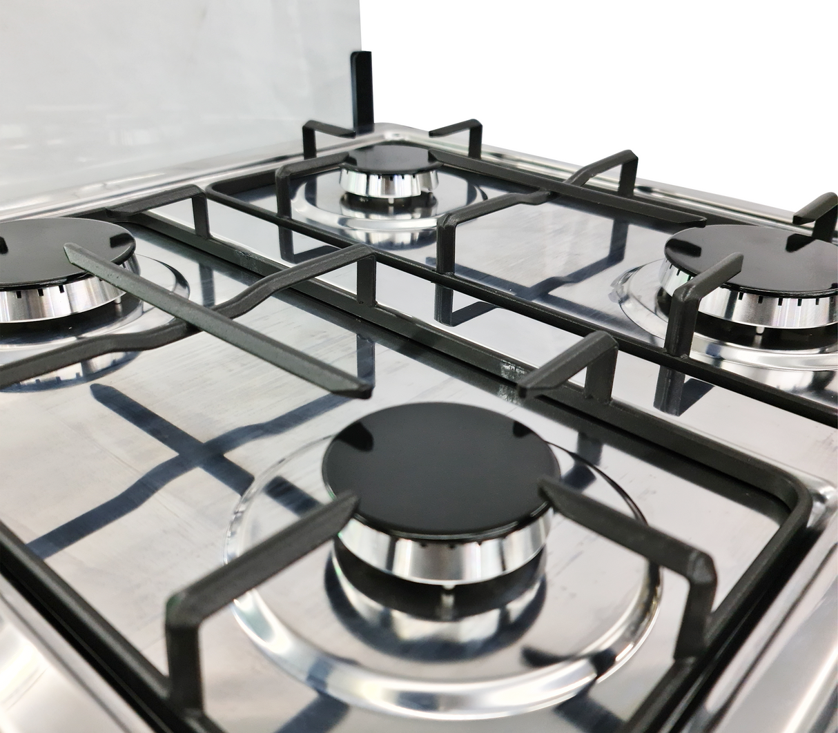 Cocina a gas 20" de piso 4h c/horno negro Nero