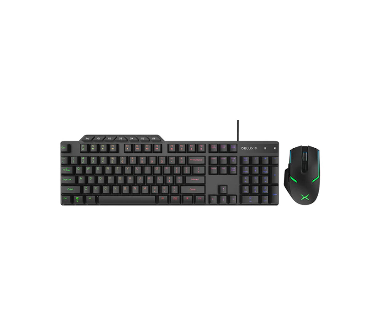 Combo inalámbrico gaming teclado +´mouse black Delux