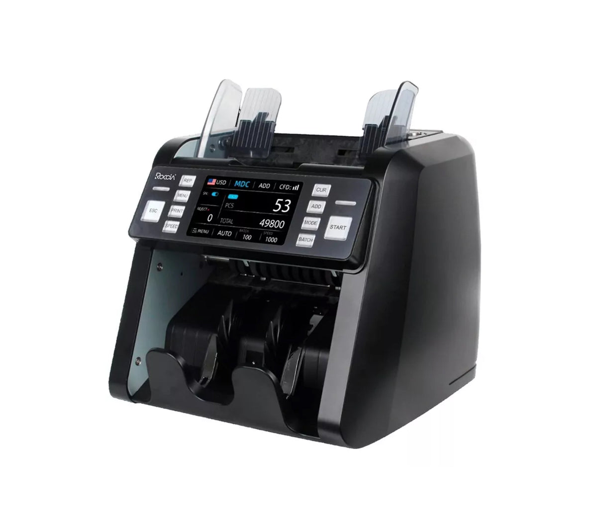 Contadora de billetes inteligente smart pantalla táctil Roccia