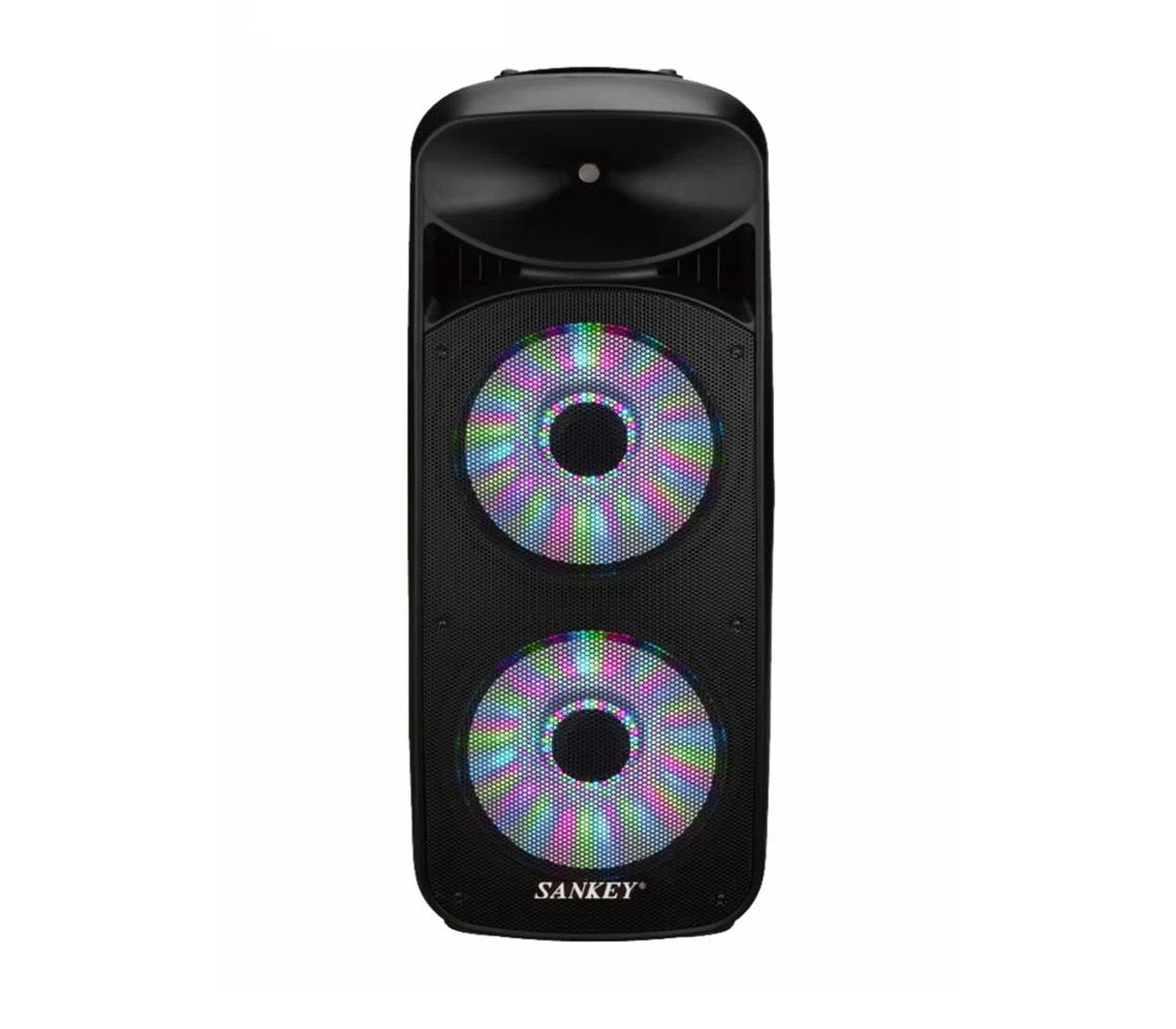 Corneta 15" x 2 300W con ruedas BT/LED/Display Sankey