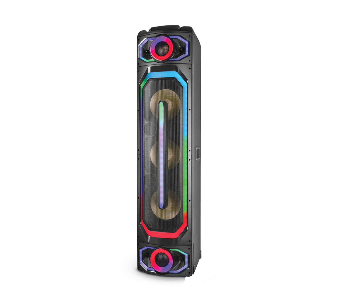 Corneta recargable 10" x 3 Subwoofer karaoke LED amplificado micrófono 100W Sankey