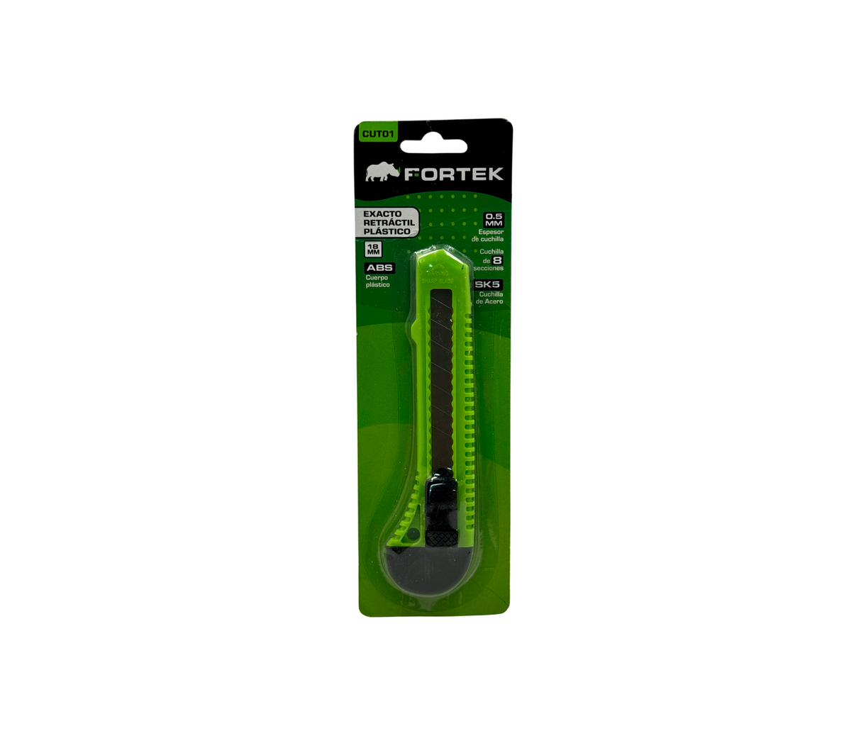 Exacto retráctil plástica 18mm Fortek