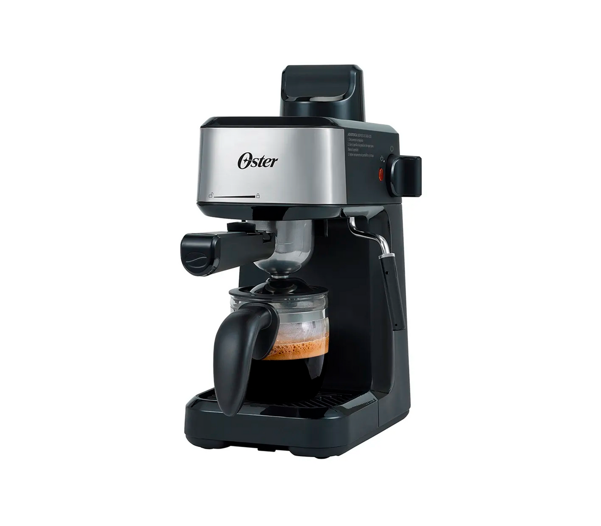 Cafetera acero inox capuccino y espresso Oster