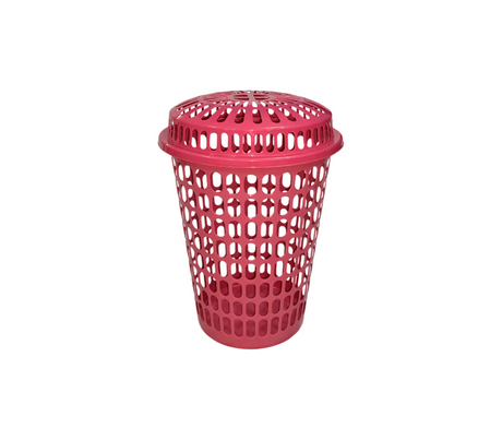 Cesta redonda con tapa premium Alfa Hogar