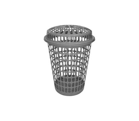 Cesta redonda con tapa premium Alfa Hogar