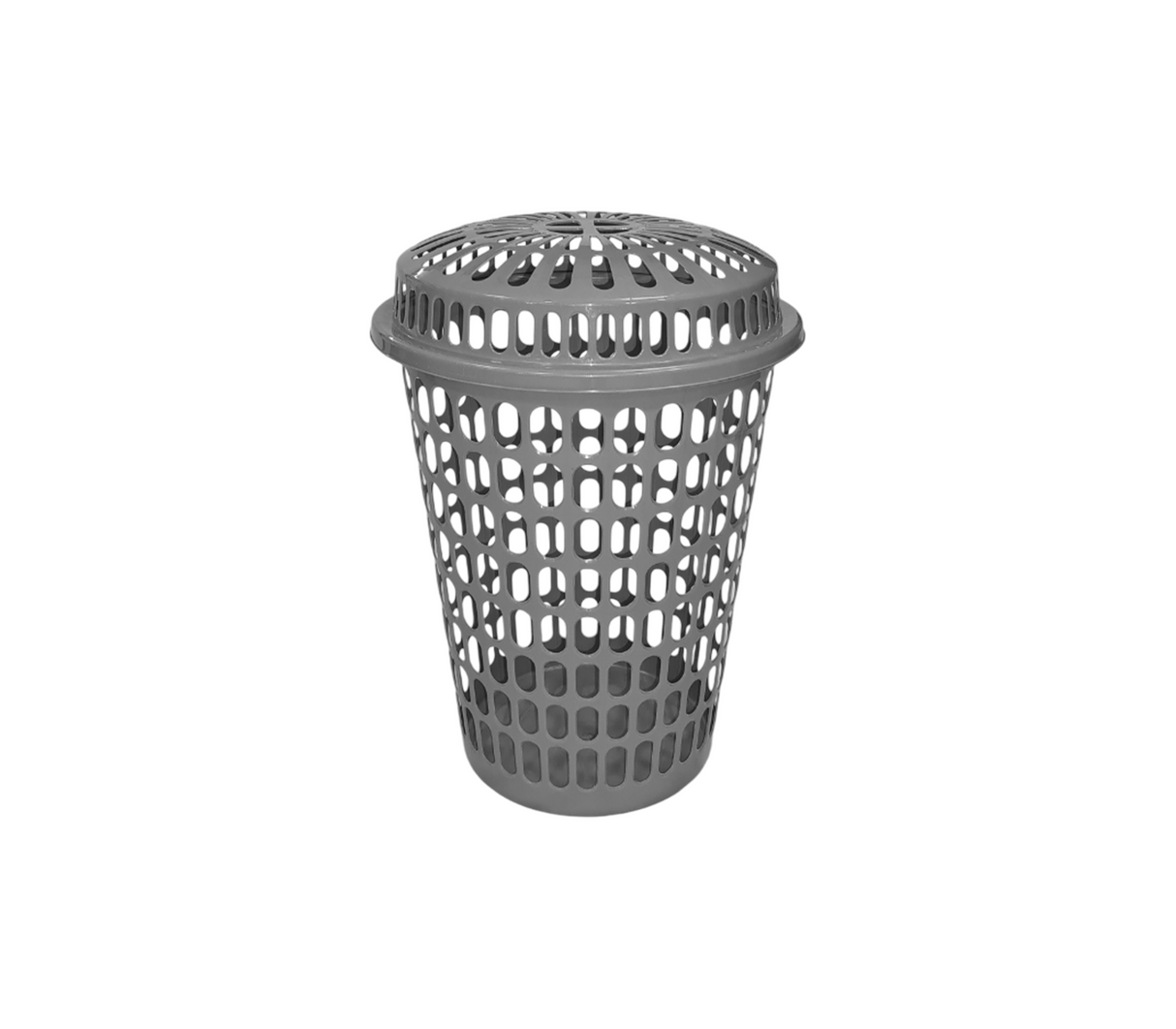 Cesta redonda con tapa premium Alfa Hogar