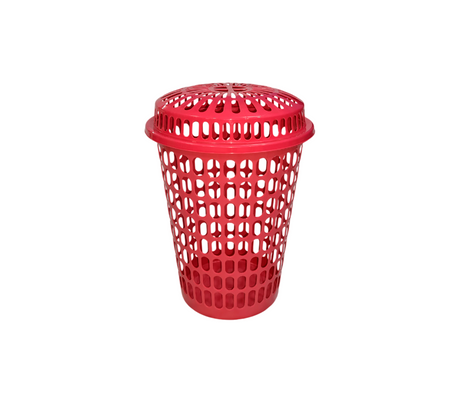 Cesta redonda con tapa premium Alfa Hogar