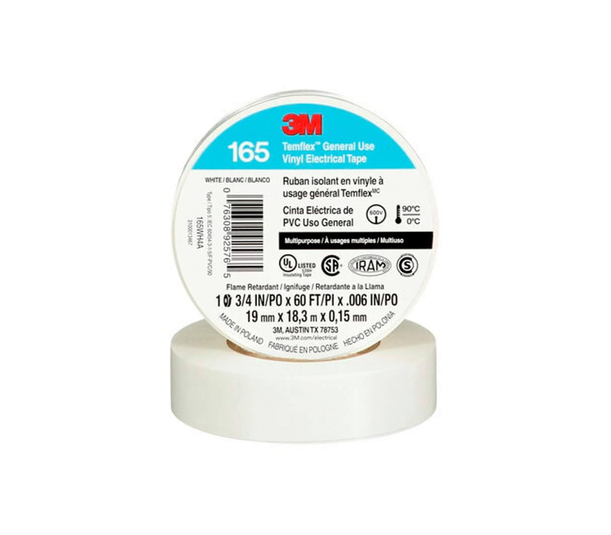 Teipe eléctrico Temflex 165 3/4 3M