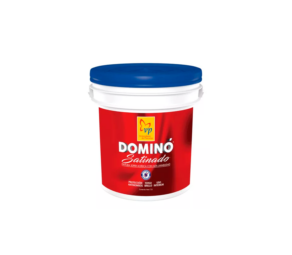 Pintura Dominó Cuñete (2 Galones) Caucho Satinado Interior Clase B Vp
