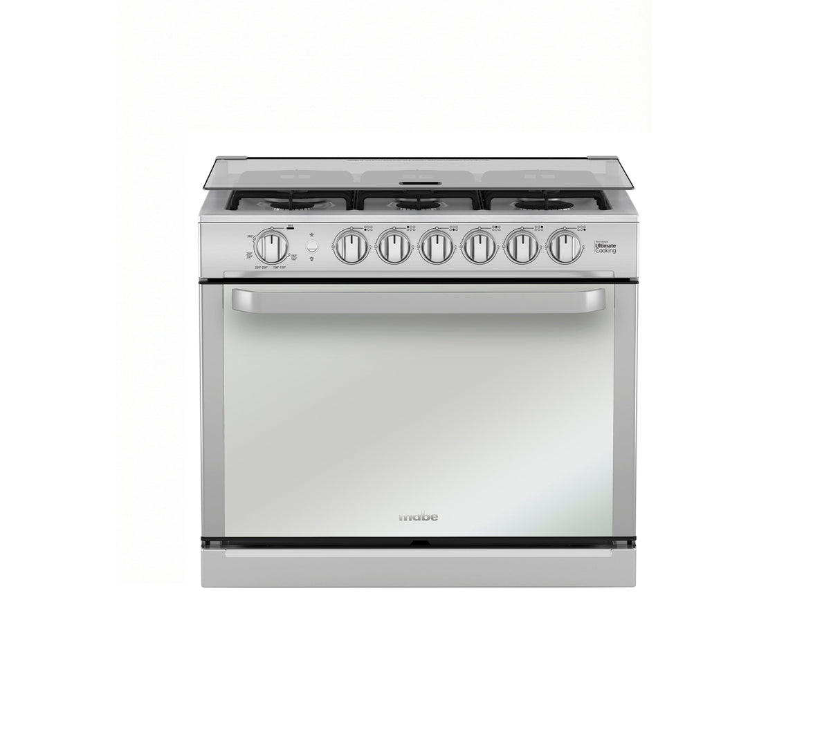 Cocina a gas para empotrar 80cm 6 hornillas silver Mabe