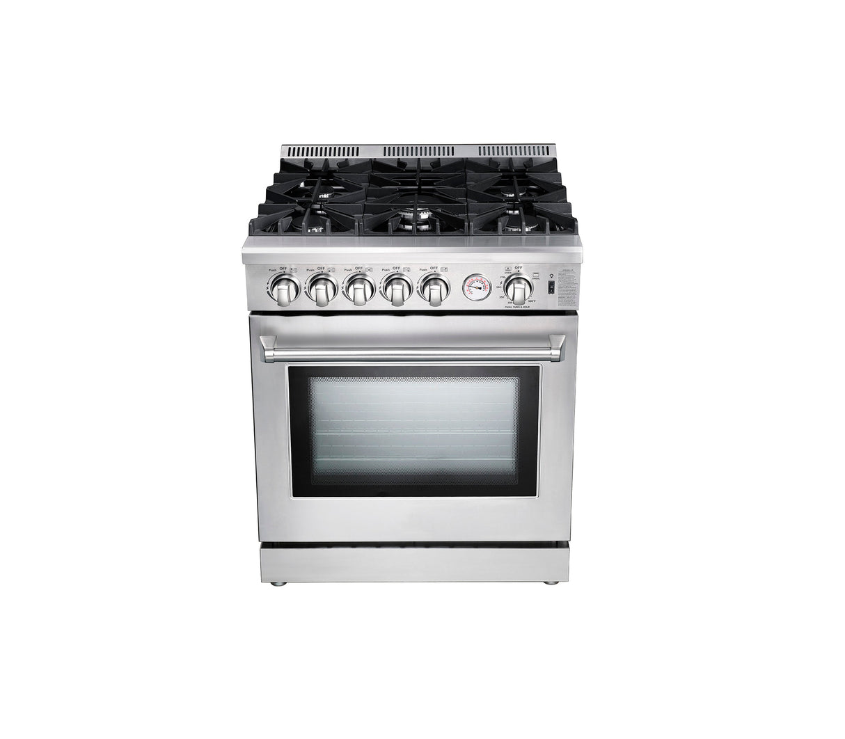 Cocina a gas piso Venecia 90cm 5 hornillas acero Drija