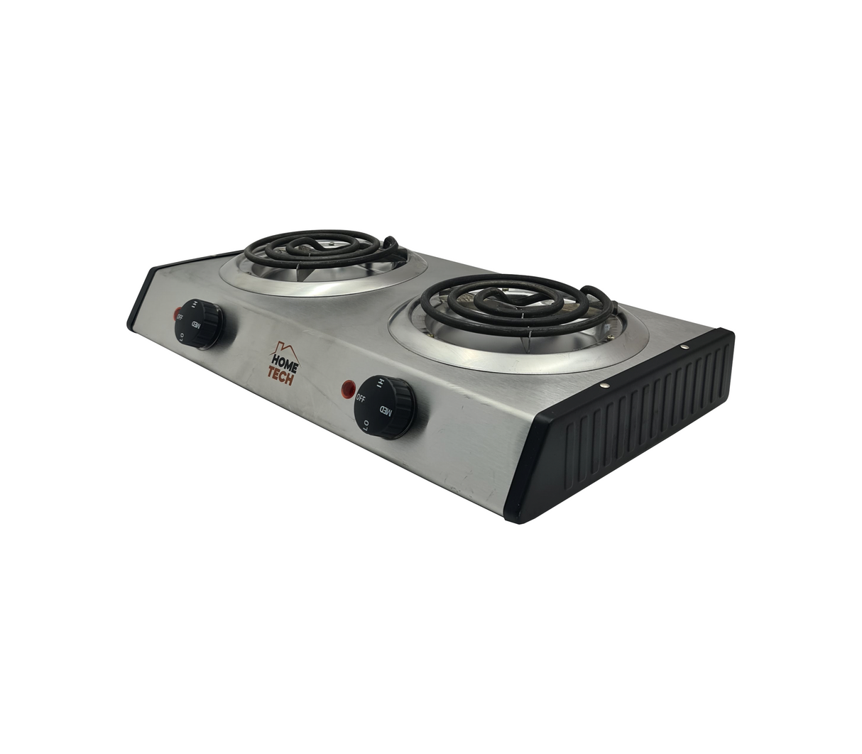 Cocinita eléctrica 2 hornillas acero inoxidable 2000W Home Tech