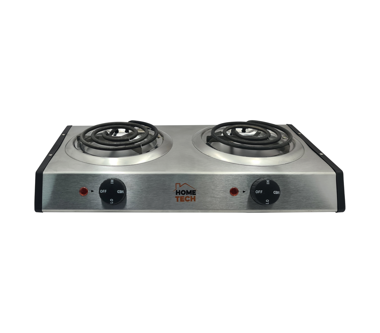 Cocinita eléctrica 2 hornillas acero inoxidable 2000W Home Tech