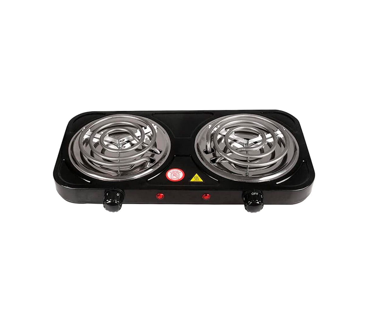 Cocinita eléctrica 2 hornillas 2000W negro Fortunne