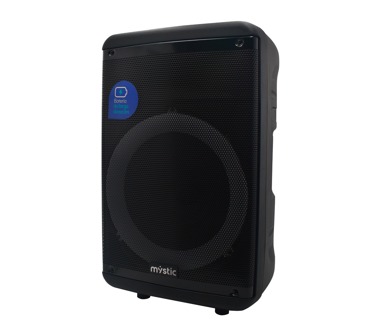 Corneta recargable 12" 30W tipo maleta con micrófono inalámbrico Mystic