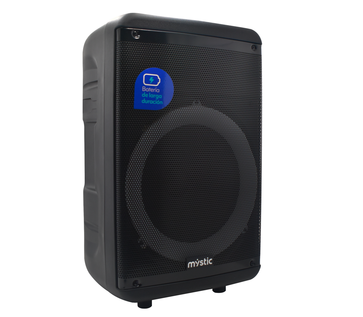 Corneta recargable 12" 30W tipo maleta con micrófono inalámbrico Mystic