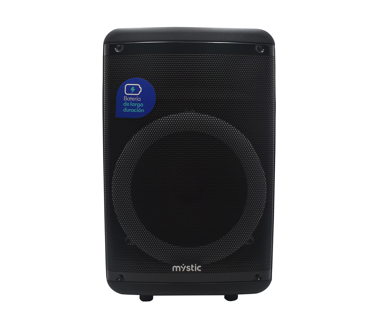 Corneta recargable 12" 30W tipo maleta con micrófono inalámbrico Mystic