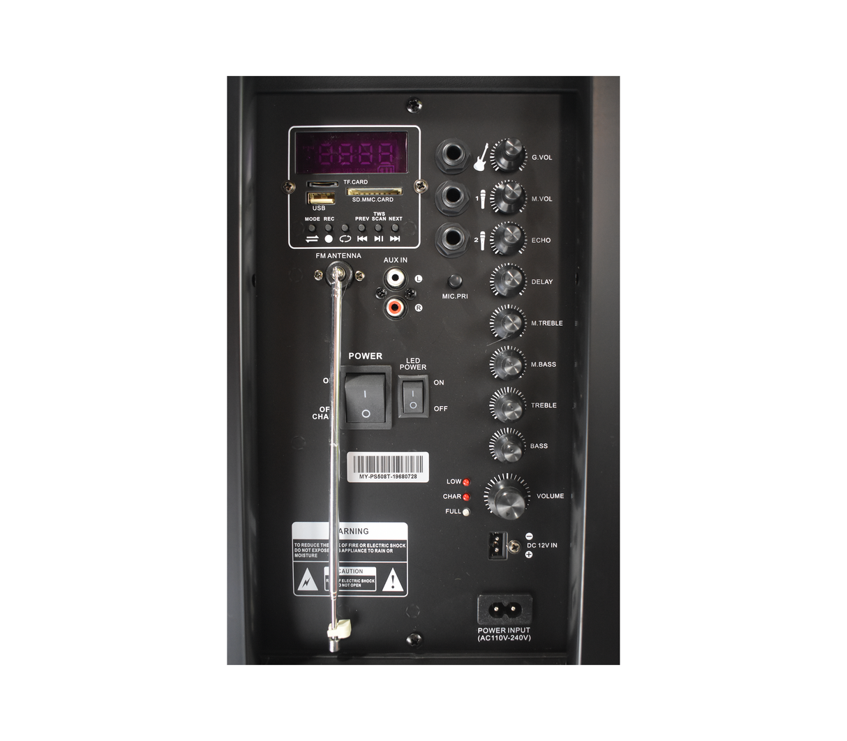 Corneta 15" 50W micrófono Mystic