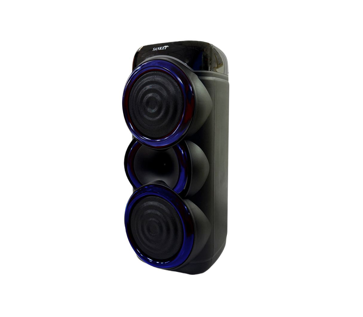 Corneta recargable 8" amplificada 40W Bluetooth USB Karaoke Sankey