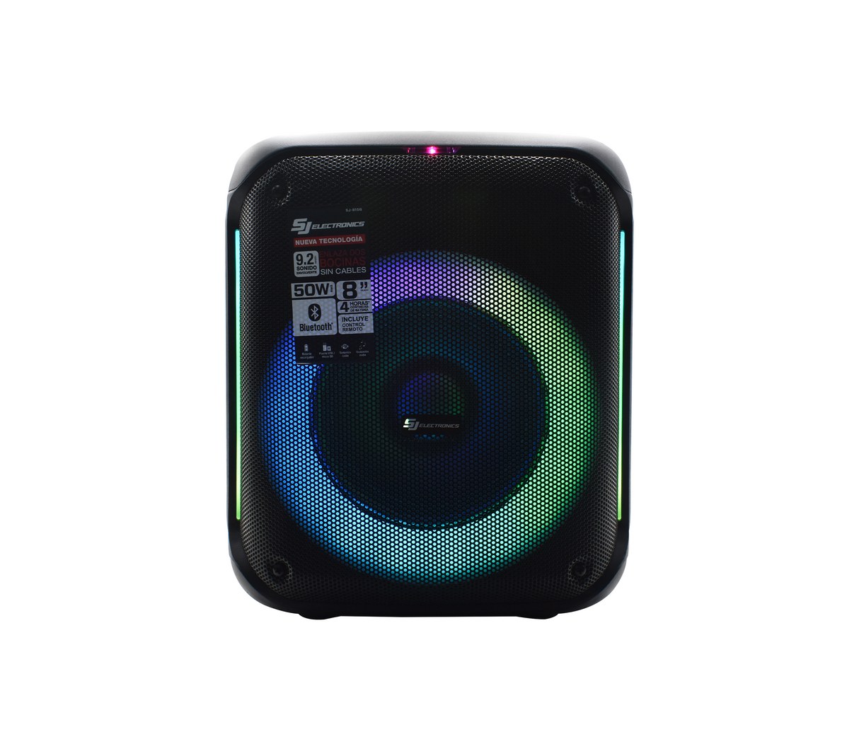 Corneta recargable 8" fm/usb 50w Sj Electronics