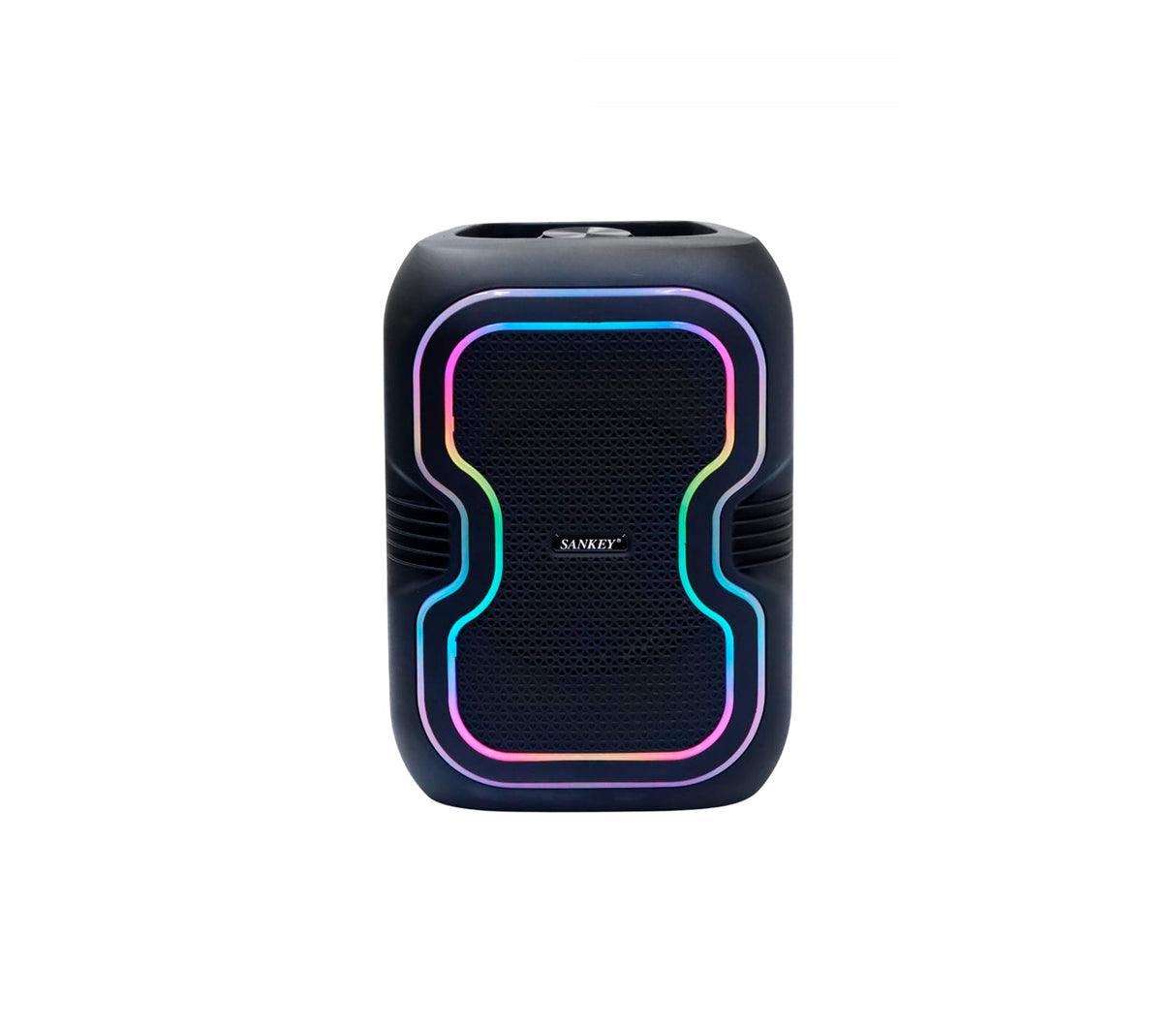 Corneta recargable 8" portátil karaoke/LED 12W Sankey