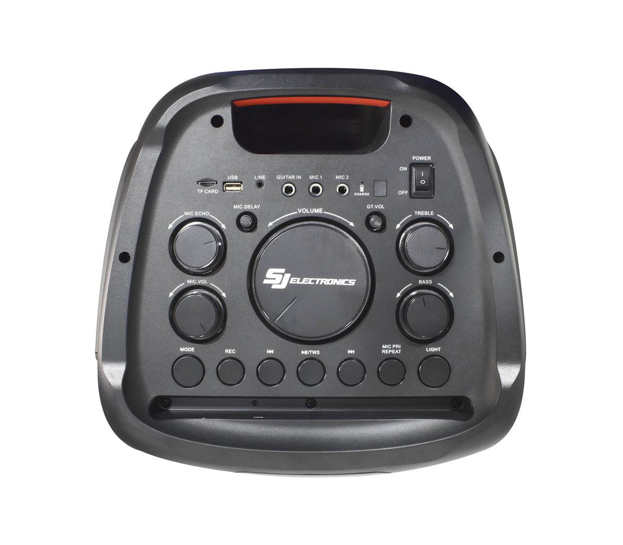 Corneta recargable 10" x2 tf/usb/pantalla led 100w Sj Electronics