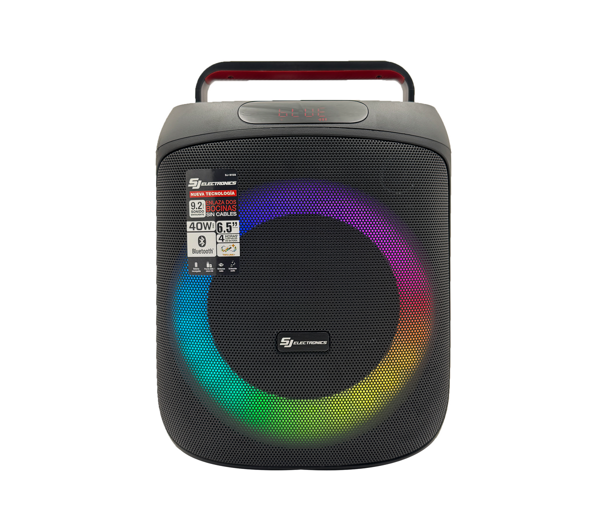 Corneta recargable 6.5" tf/usb/bluetooth 40w Sj Electronics