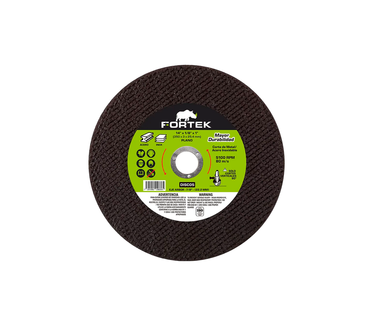 Disco para tronzadora 14 x1/8x1 DISC05 Fortek