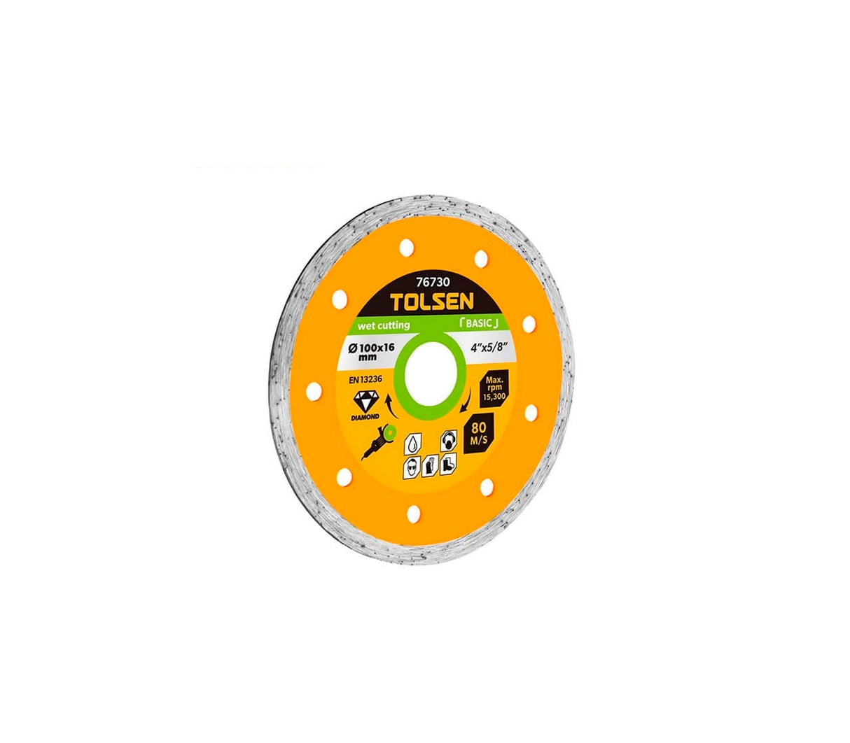 Disco de corte diamante húmedo 4-1/2" Tolsen