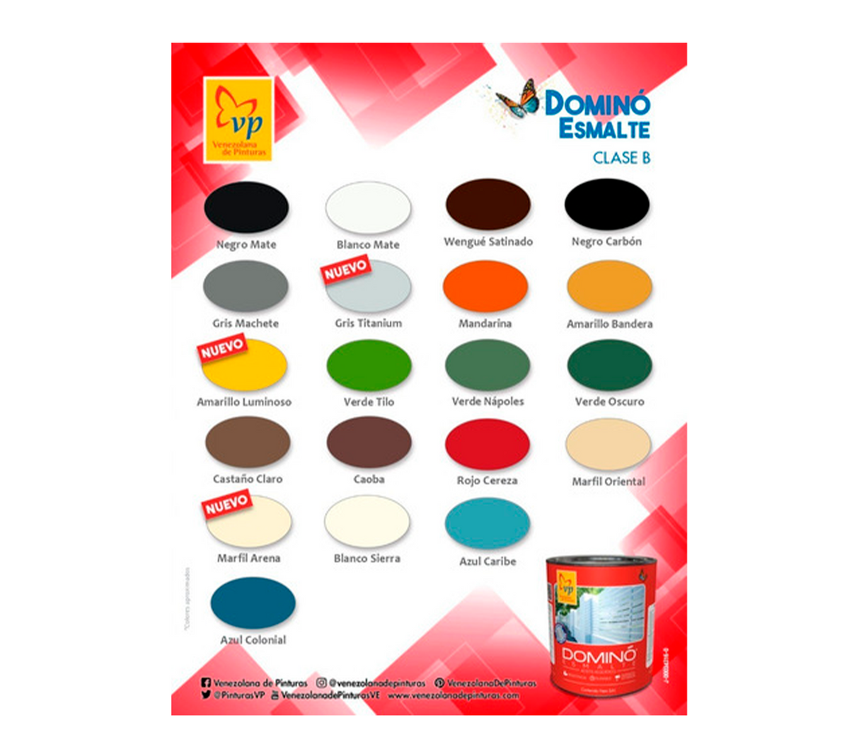 Pintura Dominó esmalte brillante interior/exterior clase B Vp