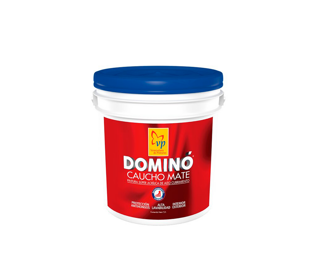 Pintura Dominó Cuñete (2 Galones) Caucho Mate Int/Ext Clase B VP