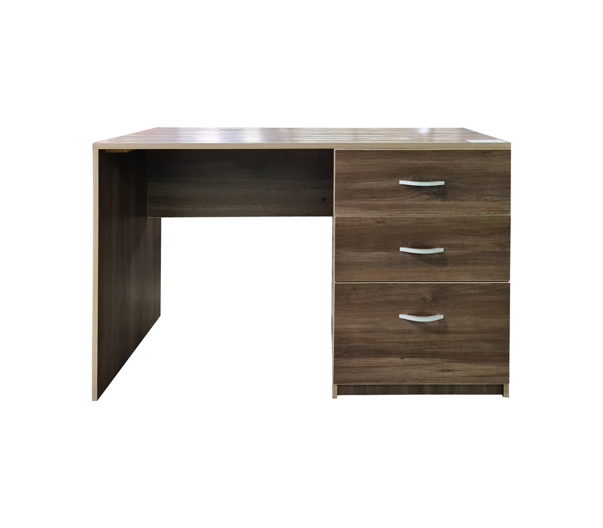 Escritorio de oficina en melamina 3 gavetas fabricación nacional marrón Powerfik