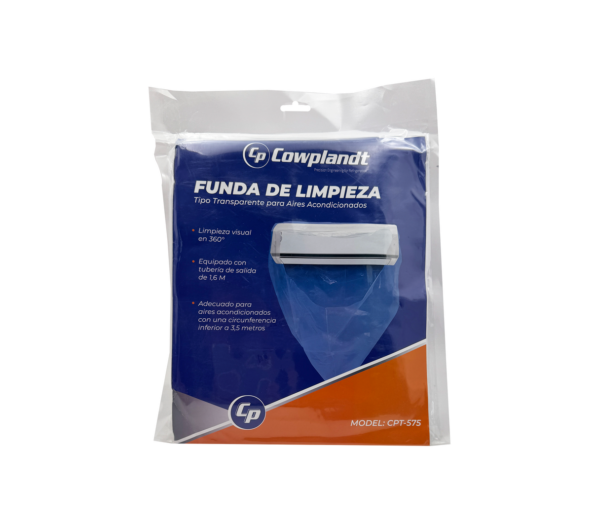 Funda de limpieza p/aire split 12,18,24,36 btu transparente Cowplandt