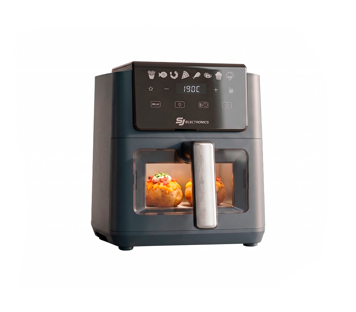 Freidora de aire 5 litros 1500 W digital silver Sj Electronics