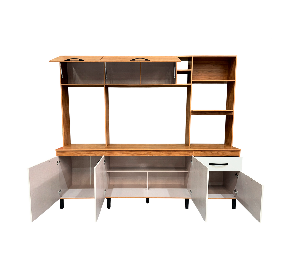 Mueble de Cocina Compacta Zoe Freijo/Off White Mx Moveis