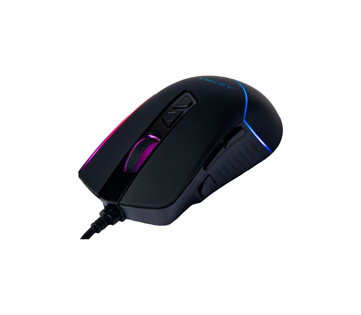 Mouse Gaming rgb alámbrico usb 9 botones 12800dpi negro Astra