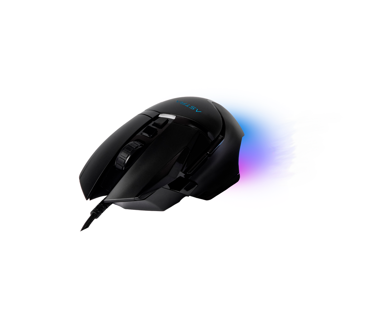 Mouse Gaming rgb alámbrico usb 8 botones 12800dpi negro Astra