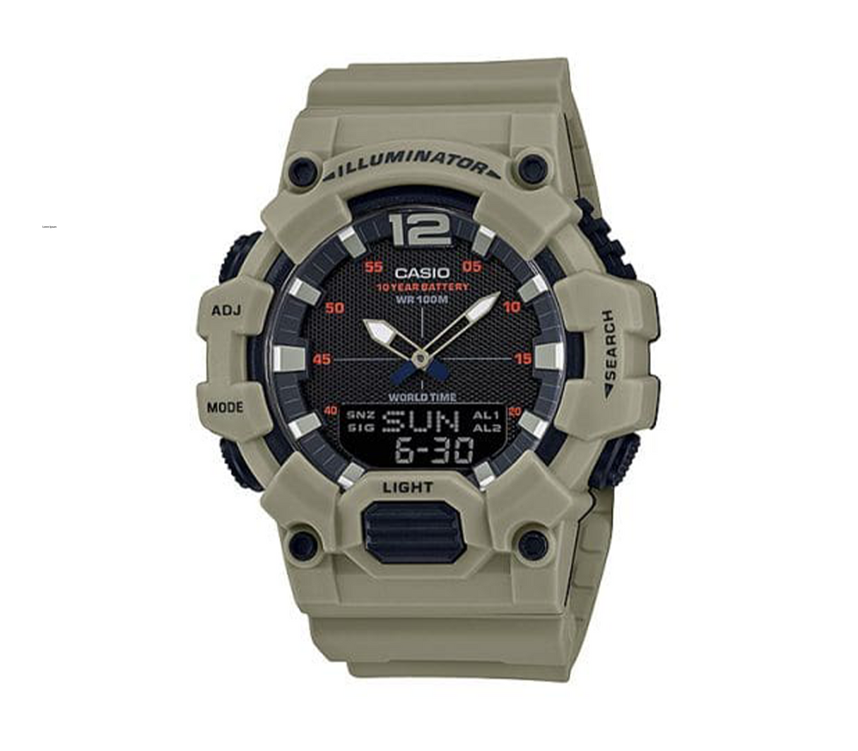 Reloj análogo digital para caballero gris arcilla/negro Casio