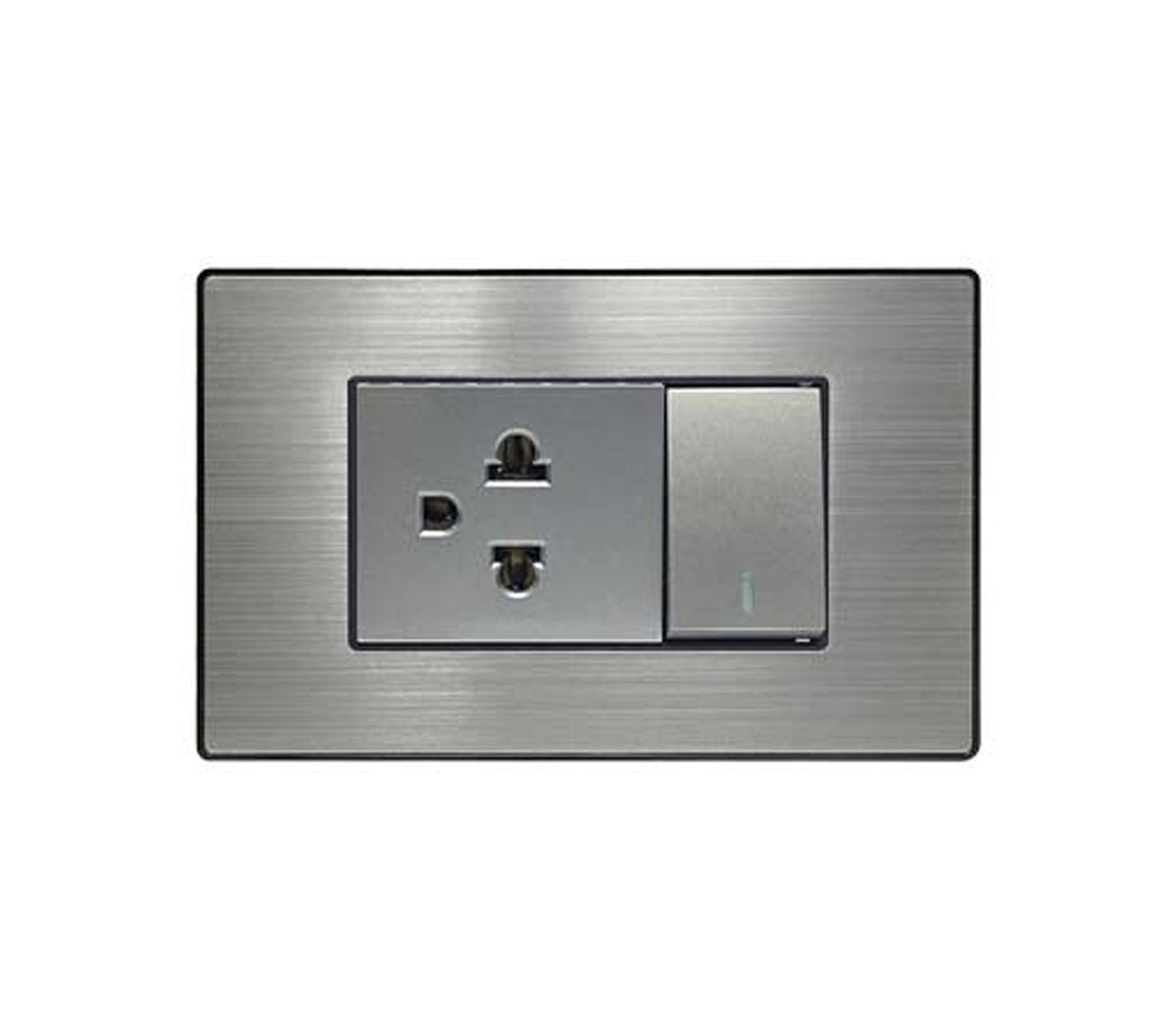 Interruptor 1way 10A + toma metalizado 16A 110v250v Run