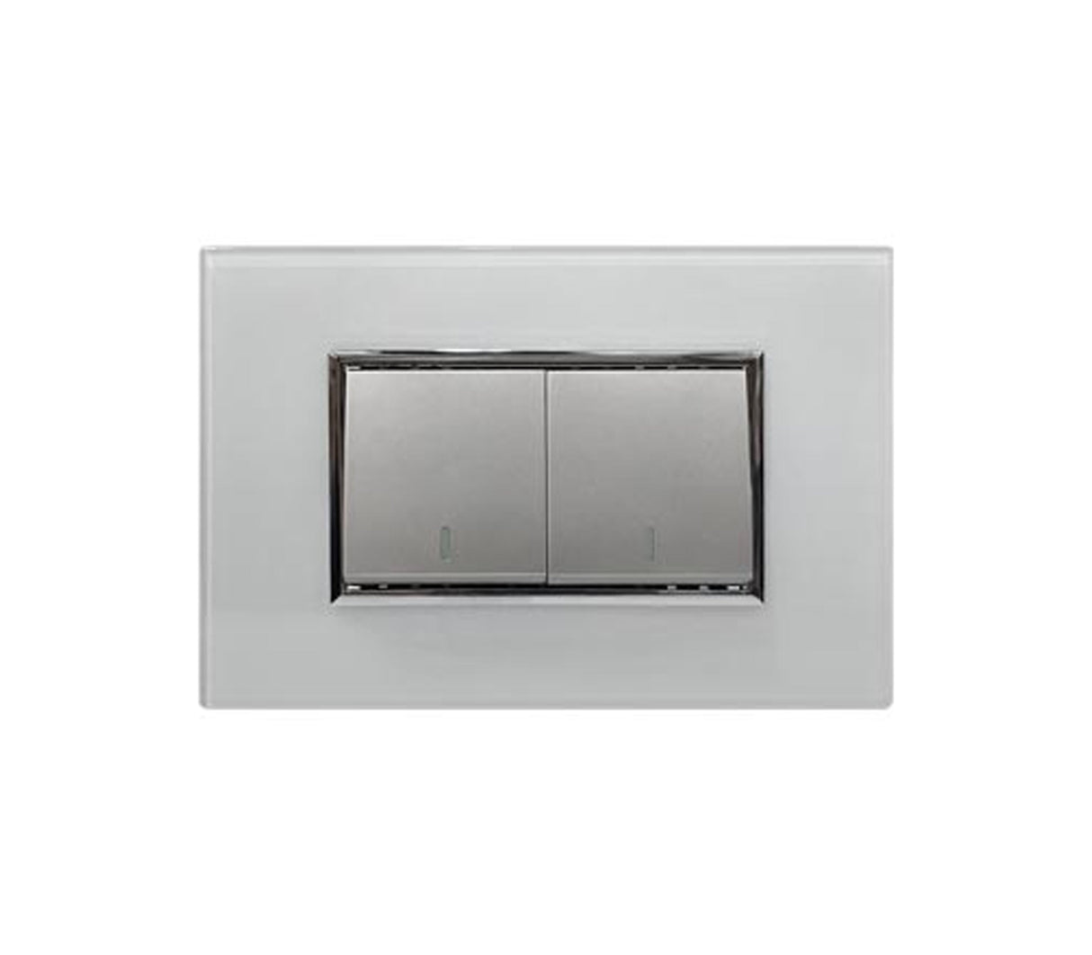 Interruptor doble acrílico blanco 1way10a 110v-250v Run