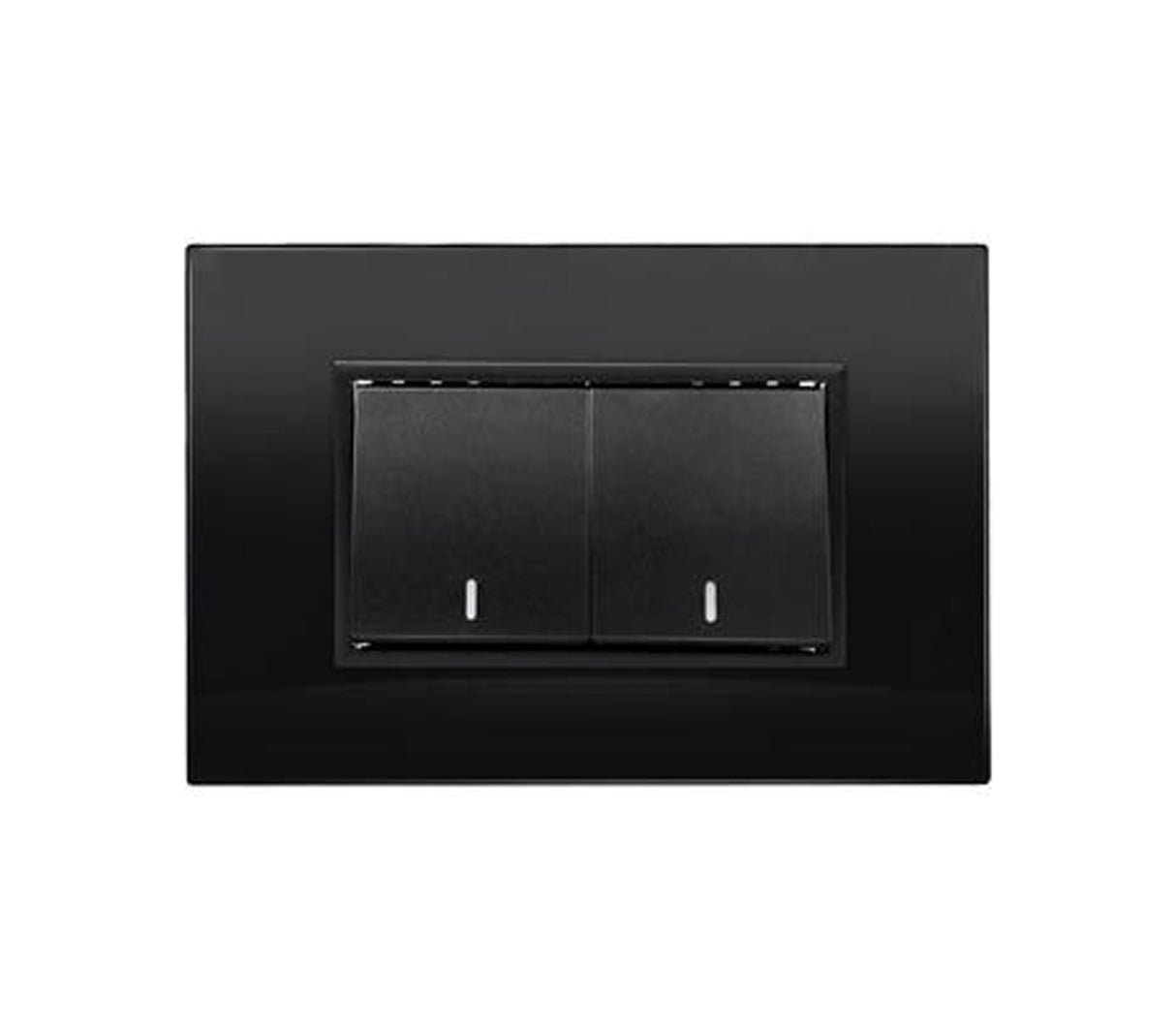 Interruptor doble acrílico Negro Run